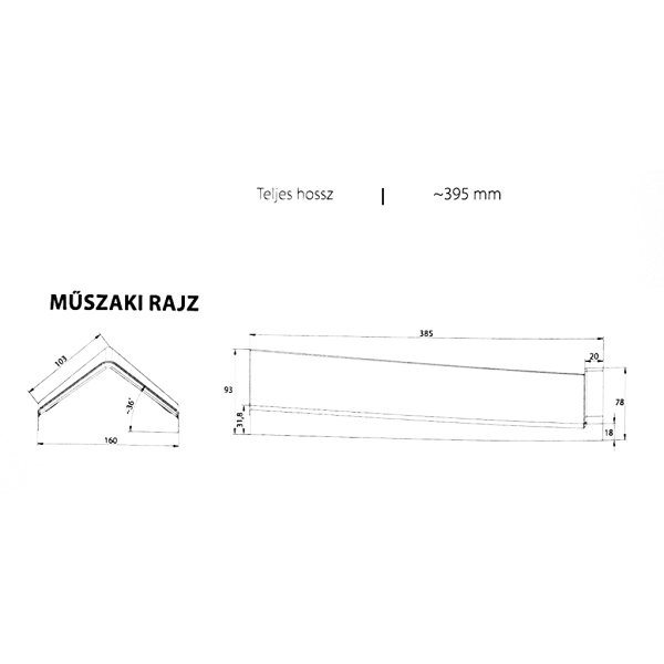 KÚPCSERÉP modulos, Szögletes - Image 2